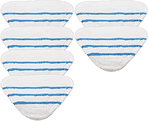 SPARES2GO Washable Microfibre Cover Pads Compatible with Bush SMB1501 SMB1501UK Steam Cleaner Mop (Pack of 6)