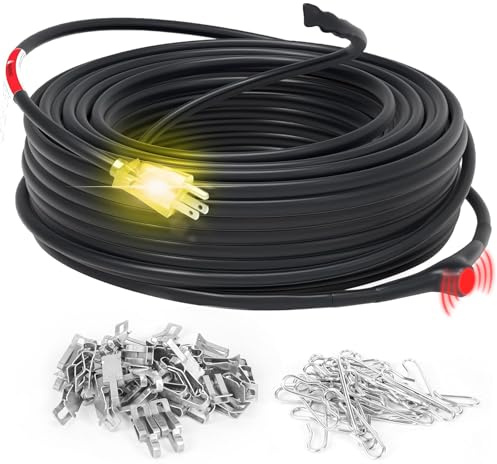 HEATIT 36ft Roof and Gutters Heating Cable with 10ft Lighted Plug Heavy-Duty Heat Tape, 120V 8W/ft