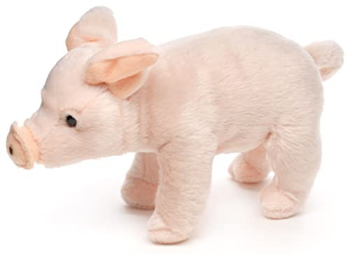 Uni-Toys - Porcellino rosa, in piedi – 23 cm (lunghezza) – Peluche maialino – Peluche