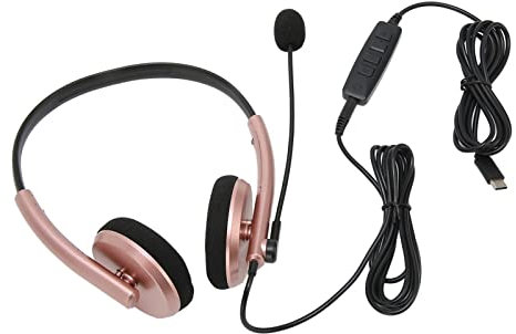 Datorheadset med Mikrofon, Business Call Center-Headset med Brusreducerande Funktion Eleganta Trådbundna Headset för Kontor, Klassrum, Hem (Typ-C)