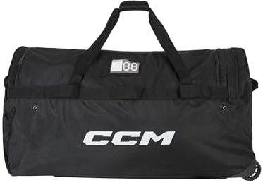 CCM Pro Goalie Wheeled Hockey Bag, 44 Senior, Black, BGPROW44