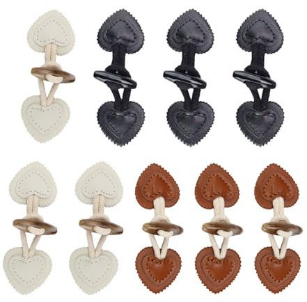 DEANKEJI Knebelverschluss, 9 Paar Echtes Rindsleder Knöpfe, Viele Stile Können Kombiniert Werden Cape Mäntel Damen, Windjacken, Jacken, Knöpfe Kinderbekleidung