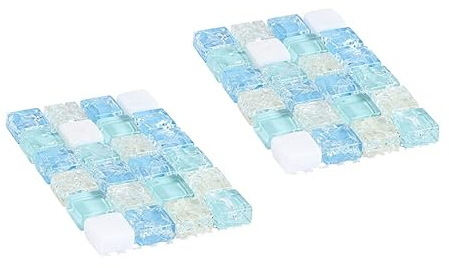DOITOOL Pet Cooling Plate Summer Sleeping Bed for Hamster Rabbit Guinea Pig Chinchilla 2pcs (10x6.5cm) Cooling Mat for Small Pets Breathable Summer Pad