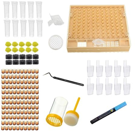 Drottningar avelssystem, biodlare drottningar uppfödning kit | Komplett system för uppfödning av drottningar för nybörjare, komplett set för biodling, mobila ympningsverktyg för biodling,