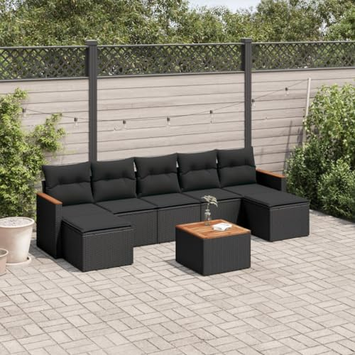 Festnight Loungemöbel Set mit Stauraum Gartenlounge XXL Groß Garten Lounge Rattan Sofa Outdoor Polyrattan Gartensofa Terrasse Terrassenmöbel Gartenmöbel Ecklounge Couch Sitzgarnitur