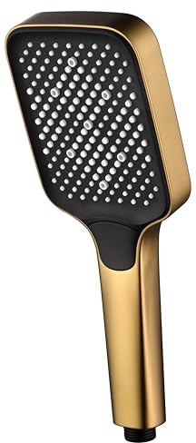 IMEX - Alcachofa de Ducha Alta Presión Dorado | Alcachofa Ducha Antical Efecto Lluvia | Recambio Original Producto IMEX | Mango Ergonómico con 3 Posiciones | Resistente a Humedad y Corrosión
