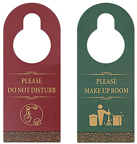Muka 10 Stück Türschild Please Do Not Disturb Sign Please Make Up Room Doppelseitig Türanhänger für Hotel Kinderzimmer
