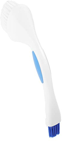 WEKAMOS Washing Machine Cleaning Brush Dual Head Bathroom Scrubber with Curved Handle Plastic Cleaning Tool for Home Appliance Maintenance and Daily Use
