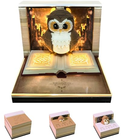 Bloc-notes 3d, 2026 Calendrier 3D, Déchirable Calendrier, Bloc notes3D avec lampe, Décoration DIY de Bureau à la Maison, décoration de table, Pour Collègue Ami