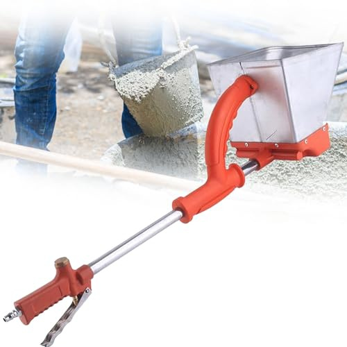 Spruzzatore da parete per stucco, pistola a spruzzo pneumatica per malta di cemento, copertura a 360 gradi, ideale per uso domestico e in loco, design a 4 fori