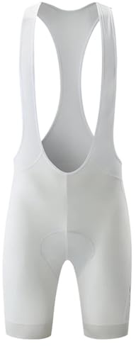 Män cykling haklapp shorts cykel tights cykelkläder dyna 6 timmar kläder ridning haklappar långdistans för cykling, utomhusaktiviteter, Vitt, M