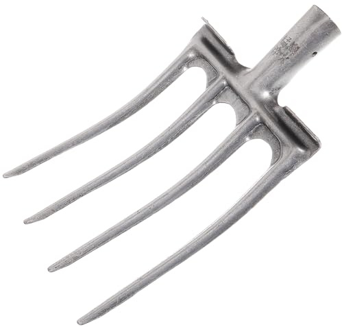 GATHINESS Rastrello a Mano in Acciaio al Manganese 4 Denti Attrezzo Sarchiatore da Giardino per Dissodamento e Diserbo Utensile Agricolo per Orto Fiori e Alberi da Frutto Uso Esterno e