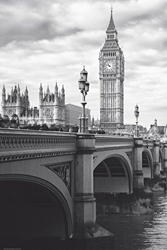 1art1 Londres Big Ben Y Westminster Bridge Fotomural Autoadhesivo 180x120 cm