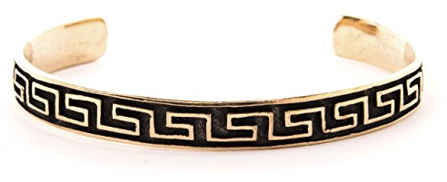 Windalf Großer Unisex Kelten Bronze Armreif RHIANON Ø 6.2 cm Celtic Mäander Ornamente Antiker Bohemia Armschmuck