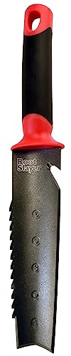 Radius Garden 17211 Root Slayer Couteau de Sol à Main dentelée en Acier au Carbone