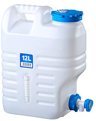 MNSSRN Cubo de Agua de Agua de Agua al Aire Libre Cubo de Almacenamiento de Agua, Grado alimenticio PE con Grifo, Tanque de Almacenamiento de Agua de plástico montado en vehículo,12L