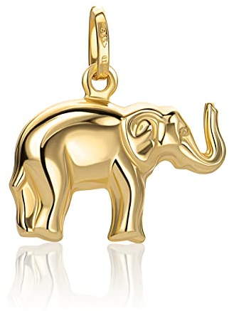 PRINS JEWELS Elefant Charm Anhänger 14 Karat 585 Gelbgold Kettenanhänger | Elefanten Charm Anhänger aus echtem 14 Karat 585 Gelbgold, in Italien gefertigt und mit dem Feingehalt 585 punziert.