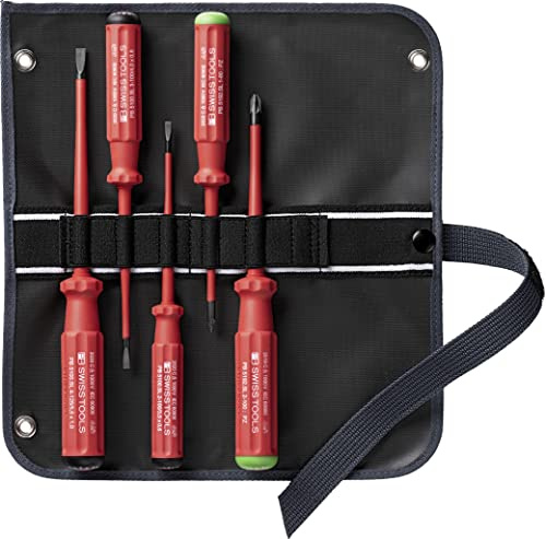 PB Swiss Tools Slim PZ Schlitz VDE Schraubenzieher Set, 5543.SU SL GY