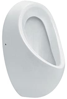 VBChome Urinal Zulauf von Hinten Weiß Modern Hochwertig Keramik Pinkelbecken Pissoir Wandurinal Wandpissoir