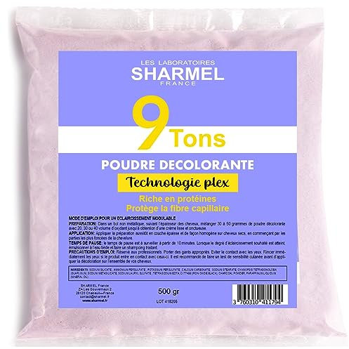 POUDRE DECOLORANTE 9 TONS AVEC TEHNOLOGIE PLEX HAUTE PROTECTION 500GR