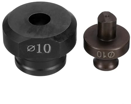 QUARKZMAN Troqueladora Hidráulica para Perforar Agujeros de 10mm de Precisión - Kit de Perforación Eléctrica Hidráulica para Máquina Perforadora MHP-20 JP-20, Borgoña y Negro