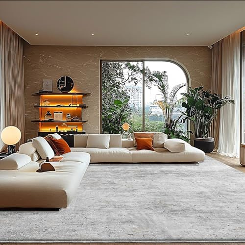 Tinyboy-hbq Teppich Wohnzimmer Kurzflor,Passend für Outdoor,Schlafzimmer und Balkon,Waschbarer Wetterfest Antirutsch,Abstrakt Hellbraun/Multi,250x300cm