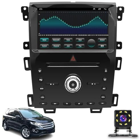 AZUIQIMENG Android 13 Radio Doppio Din Car Stereo Navigatore Satellitare Per Ford Edge (2010-2015) Navigazione GPS 9'' Unità principale MP5 Lettore video multimediale Ricevitore FM con WiFi DSP Carpla