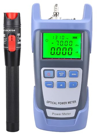 Localizzatore di guasti visivi da 50mW, pennetta lungo 50KM e misuratore di potenza FTTH -70 dBm a +10 dBm, tester di fibra ottica