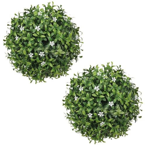 Artificial Topiary Hanging Balls - Realistic Grass Sphere Plant Decorative for Garden Courtyard Decor