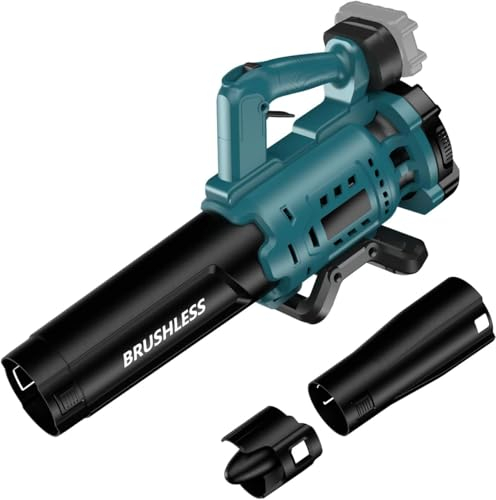 Souffleur de Feuilles sans Fil pour Batteries Makita 18 V, 240 km/h Souffleur Batterie, Moteur sans Balais, Fonction Protection Basse Tension, Souffleur de Feuilles pour Nettoyer Jardins, Terrasses