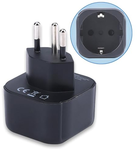 Europa zu Schweiz/Liechtenstein Stecker Adapter, EU Schuko Stecker Fit zu Schweizerisch/Liechtenstein Buchse, Europa/Deutschland Typ C/E/F Stecker zum Typ J Reise Stecker Konverter (1 Stück)