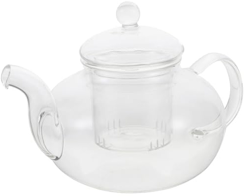 MAGICLULU Tetera De Vidrio Resistente Al Calor Para Cocina De Té De Vidrio Transparente Tetera De Filtro Para Infusiones