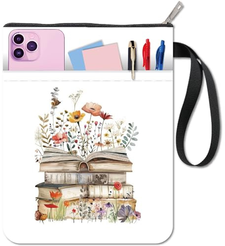 craspire Bokfodral För pocketböcker 27.9 x 22.1 cm Dubbelsidig boktyg Ryggsäcksficka Främre ficka Tvättbar tygstänger Skyddsfodral För inbundna läroböcker Anteckningsböcker Läsanordningar