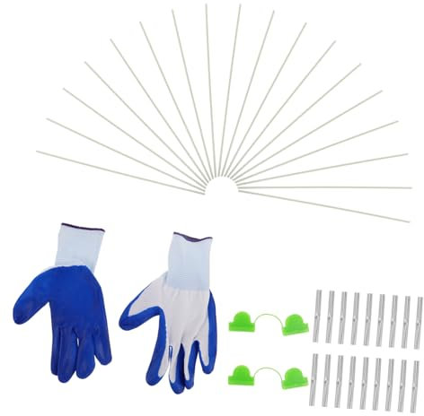 TINEASUR Fiberglass Plant Support Stakes Garden Mesh Netting Greenhouse Tunnel Hoops Easy Setup for Skill Levels