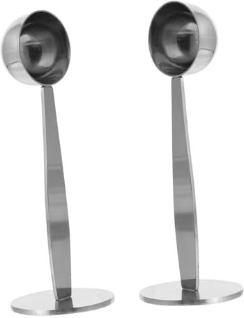 Cabilock 2 Unidades Apisonador De Café De Acero Inoxidable Cucharas De Sal Diseño Resistente y Fácil De Usar