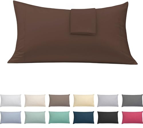 ECOMMERC3 | Federa per cuscino 150 extra morbida e confortevole, colore marrone, realizzata al 100% in Spagna, traspirante, facile da lavare