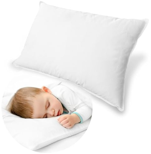 PaLulli® Kinderkopfkissen 40x60 – Ergonomisches Kissen für Kinder & Kleinkinder – Weiches Baby Kissen mit Baumwollbezug – Waschbar bei 60°C – Atmungsaktiv & Hautfreundlich – Öko-Tex