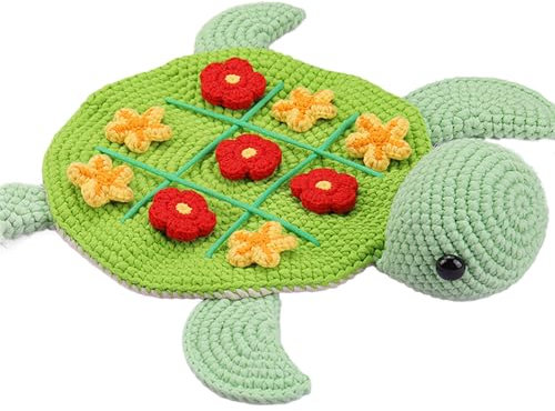 Vdaxvme Häkelblumen-Handtaschen-Set mit Videoanleitung (evtl. nicht in deutscher Sprache), Schildkröten, Häkelset mit Stricken