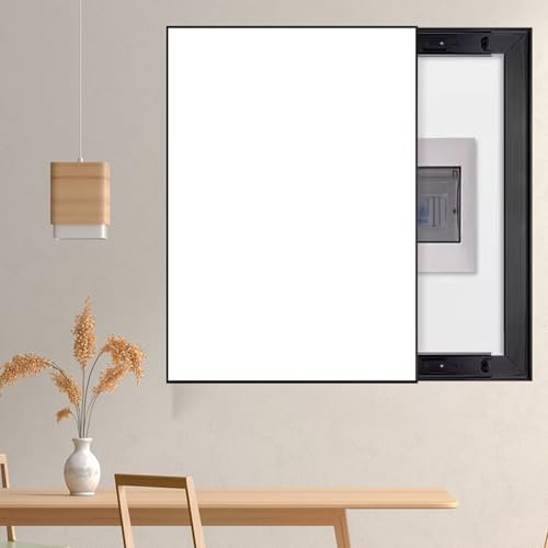Cache Compteur Electrique Cache-Disjoncteur Vertical pour Tableau Électrique Décoratif, Cache-Fusibles Intérieur pour Décoration Murale, Cache-Compteur Coulissant(White,50x70cm(19 3/4x27 1/2))