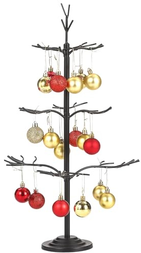 Metal Ornament Display Tree, Black Christmas Ornament Tree Display Stand