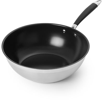 Amazon Basics Sartén Antiadherente de Cerámica para Wok, 28cm