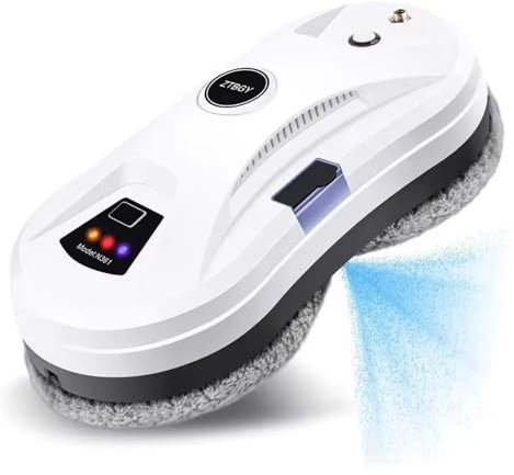 JHXHFJXZ Aspirateur de vitres sans Fil Rechargeable, Robot Nettoyeur de vitres murales et vitres avec pulvérisation Automatique pour Un Verre sans Traces