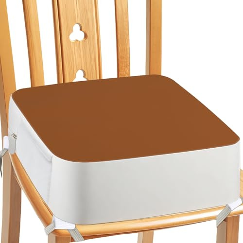 Asiento elevador para niños para la mesa, 4 puntos, anclaje de 9,6 cm, elevador para niños pequeños en la mesa del comedor, con bolsillos laterales, cojines antideslizantes y portátiles para niños