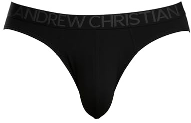 Andrew Christian - sous-vêtement Slips Hommes - Sensual Rib Brief w/Almost Naked® Black - 1x Taille L