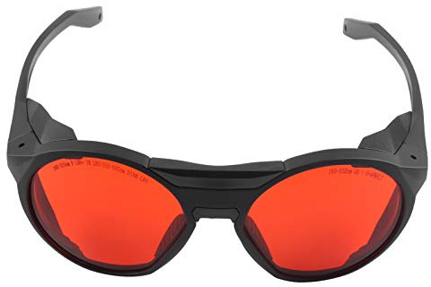 Generic Skyddsglasögon, Högkvalitativt PC-material OD6 + Laserljusabsorberande Skyddsglasögon med Glasögonfodral för Att Blockera UV Blå, Röd
