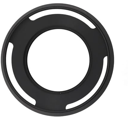 Paraluce ventilato in metallo, paraluce ventilato curvo da 39 mm, compatibile con filtro Leica con filettatura da 39 mm, obiettivo DSLR corto senza ombra