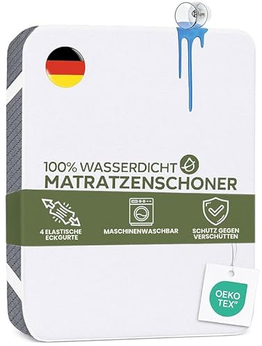 Terra Beds Matratzenschoner 160x200 Wasserdicht, Mit Elastisch Eckbändern | 100% wasserdicht, atmungsaktives superweiches Baumwollmaterial, OEKO-TEX-zertifiziert, Fleckenschutz und waschbar