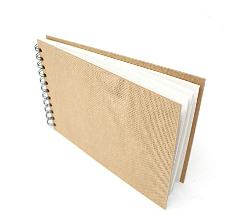 Artway Enviro - Spiralgebundenes A5-Skizzenbuch - Querformat - 70 Seiten/35 Blätter aus 170 gsm Recycling-Papier - 100 % Recycelt Skizzenbuch, Weiß