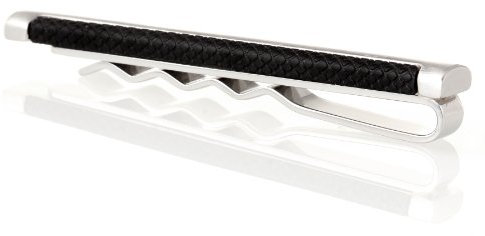 Karisma Hochwertige Herren Edelstahl 316L mit Schwarzer Bechichtung Krawattennadel/Krawattenklammer/Tie Clip STC168-002-W