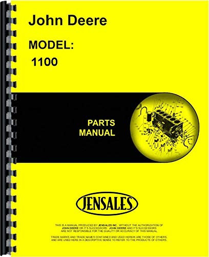John Deere 1100 Cultivator Parts Manual